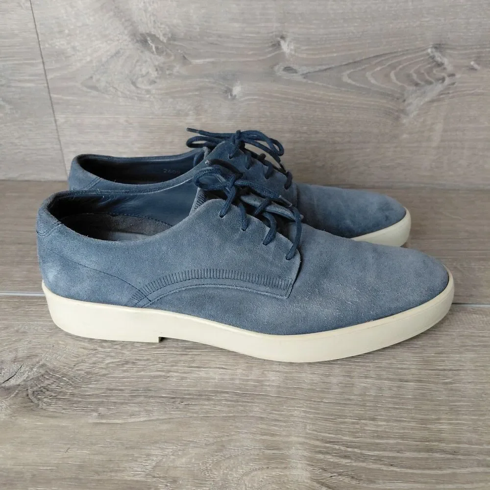 Allen Edmonds Driggs Derby Sneakers Mens 9.5 Blue Suede Leather Casual Shoes USA